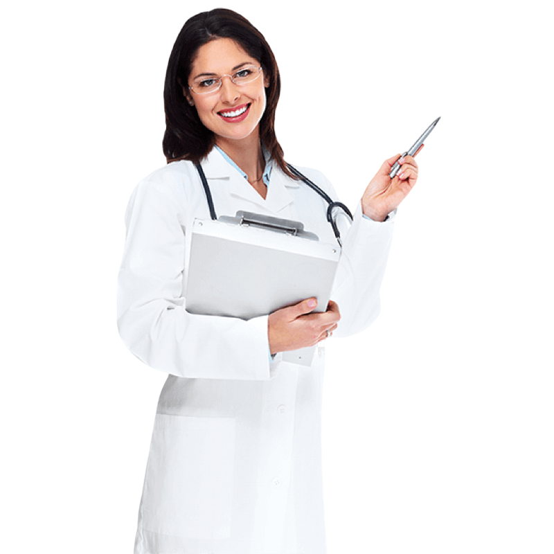 Medical professional providing patient medication consultation