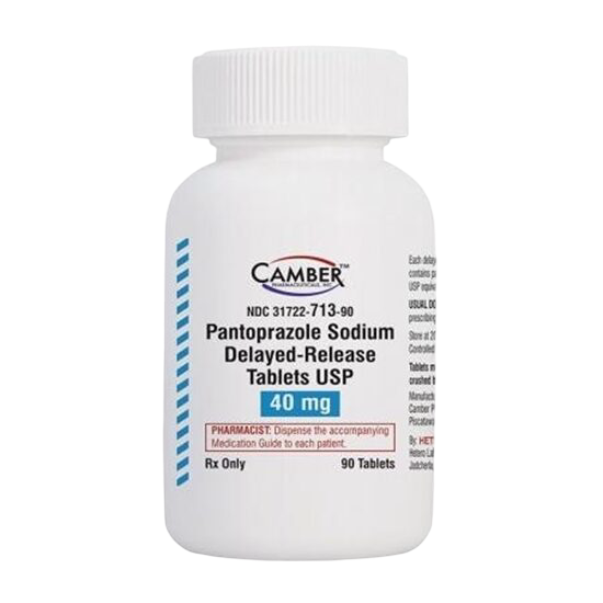 Pantoprazole tablets treating stomach ulcers and GERD